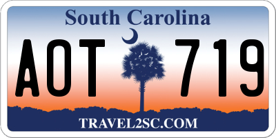 SC license plate AOT719