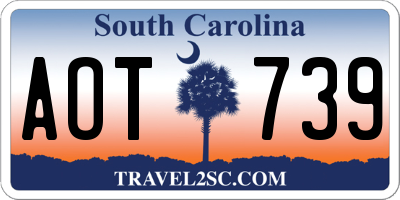 SC license plate AOT739