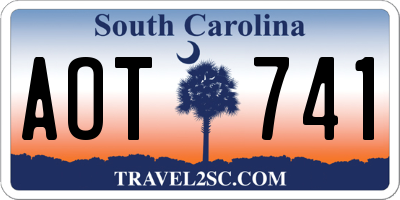 SC license plate AOT741