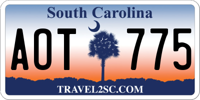 SC license plate AOT775