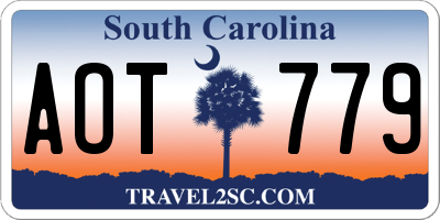 SC license plate AOT779
