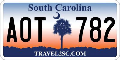 SC license plate AOT782