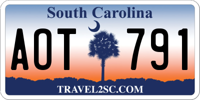 SC license plate AOT791