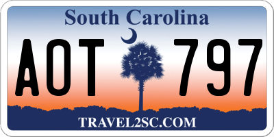 SC license plate AOT797