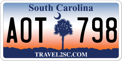 SC license plate AOT798