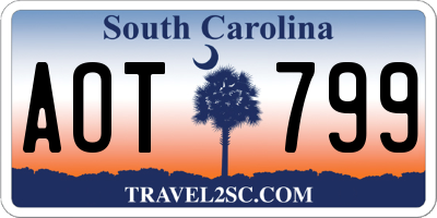 SC license plate AOT799