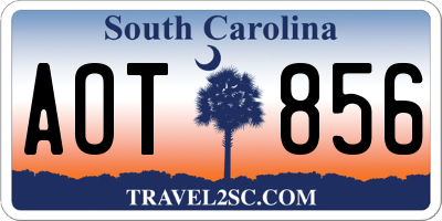 SC license plate AOT856