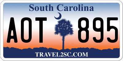 SC license plate AOT895