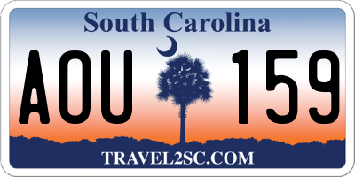 SC license plate AOU159