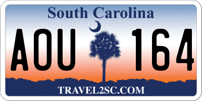 SC license plate AOU164
