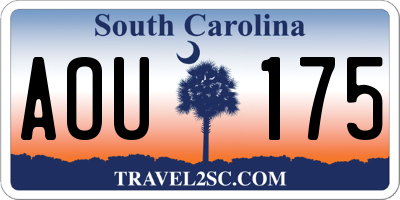SC license plate AOU175