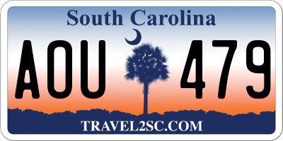 SC license plate AOU479