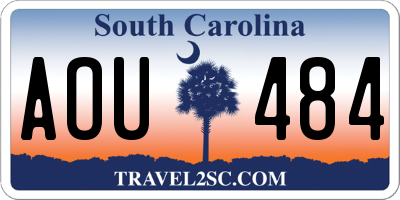 SC license plate AOU484