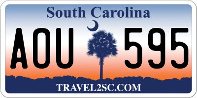 SC license plate AOU595