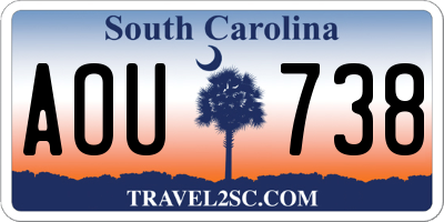 SC license plate AOU738