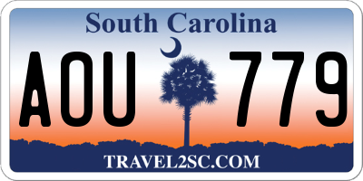 SC license plate AOU779
