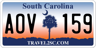 SC license plate AOV159