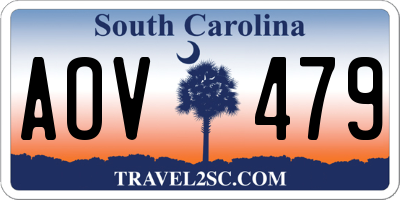 SC license plate AOV479