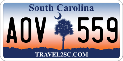 SC license plate AOV559