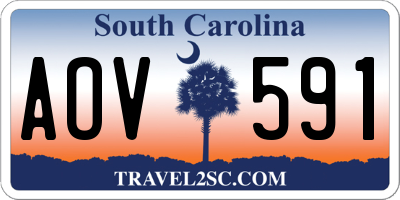 SC license plate AOV591