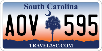 SC license plate AOV595