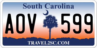 SC license plate AOV599