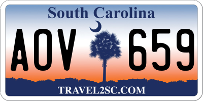 SC license plate AOV659