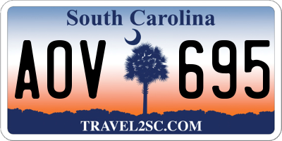 SC license plate AOV695