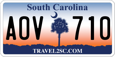 SC license plate AOV710