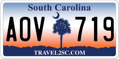 SC license plate AOV719