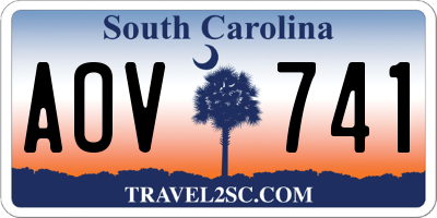 SC license plate AOV741