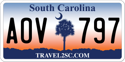 SC license plate AOV797