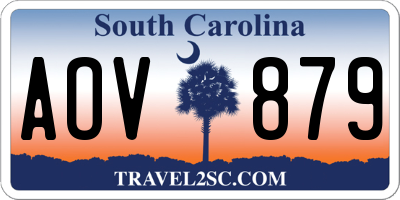 SC license plate AOV879