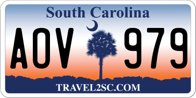 SC license plate AOV979