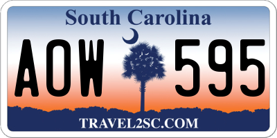 SC license plate AOW595
