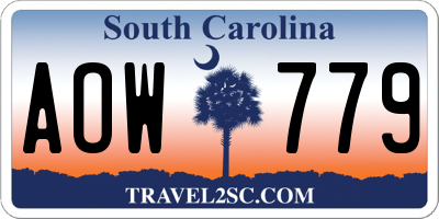 SC license plate AOW779