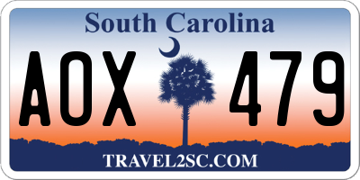 SC license plate AOX479