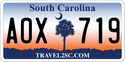 SC license plate AOX719