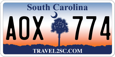 SC license plate AOX774