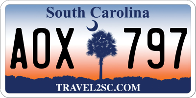 SC license plate AOX797