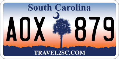 SC license plate AOX879