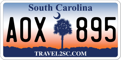 SC license plate AOX895