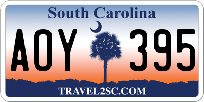 SC license plate AOY395