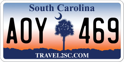 SC license plate AOY469
