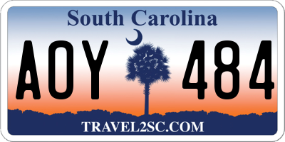 SC license plate AOY484