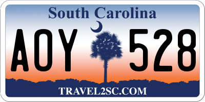 SC license plate AOY528