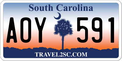 SC license plate AOY591