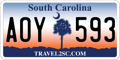SC license plate AOY593