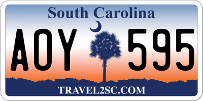 SC license plate AOY595