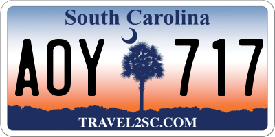 SC license plate AOY717